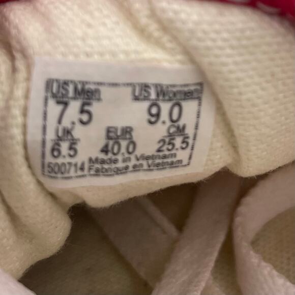 VANS Old Skool Low Checkerboard Lace Up Racing Red White Mens 7.5 Womens 9 - Picture 7 of 8